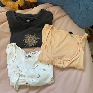 SHEIN cropped tee bundle